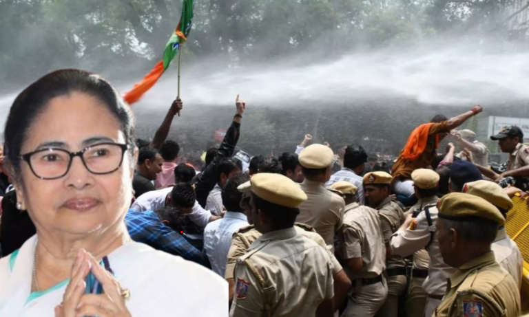 कोलकाता में ममता सरकार के खिलाफ बीजेपी का ज़ोरदार प्रदर्शन,सड़कों पर उतरे नेता और कार्यकर्ता