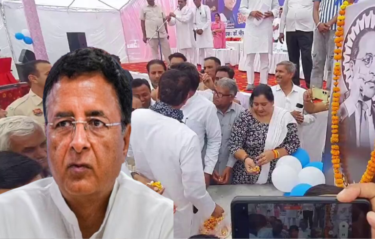 रणदीप सुरजेवाला ने डॉ. अंबेडकर को अर्पित की पुष्पांजलि, कहा वो सिर्फ संविधान निर्माता नहीं, सामाजिक न्याय की नींव थे