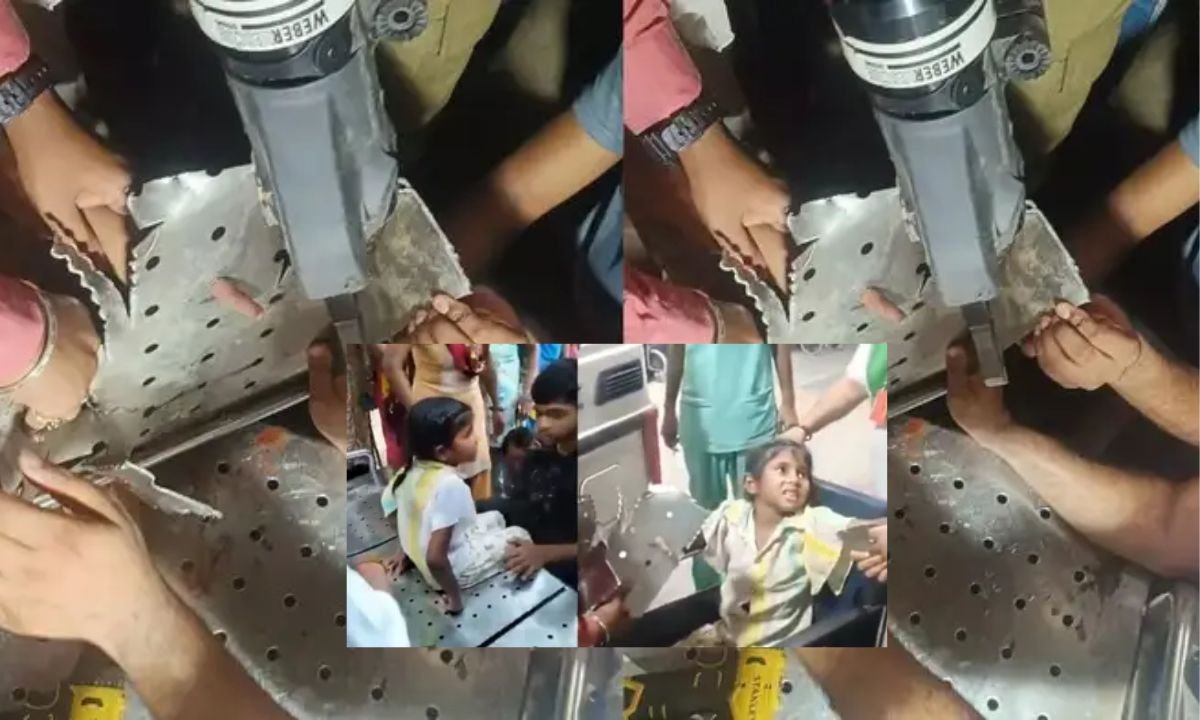 नोएडा में बेंच में फंसी 7 साल की बच्ची, 6 घंटे रेस्क्यू