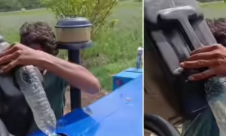 गांव के आदमी ने बताया ट्रैक्टर में डीजल भरने का दमदार तरीका, यूजर्स हुए दंग