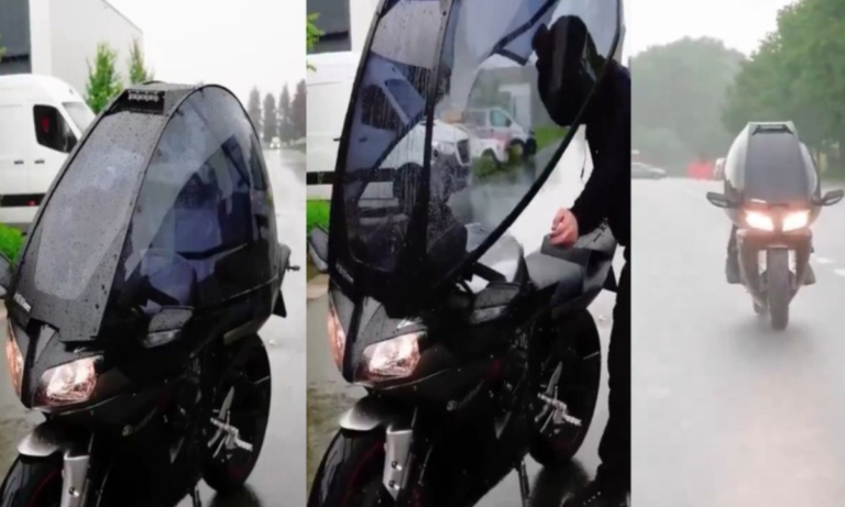 वायरल वीडियो में दिखी बारिश के लिए बनी ‘परफेक्ट बाइक’, बाइक सवार को नहीं होती भीगने की चिंता