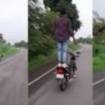 कौशांबी में पांच युवकों का खतरनाक बाइक स्टंट वायरल, पुलिस ने की कड़ी कार्रवाई
