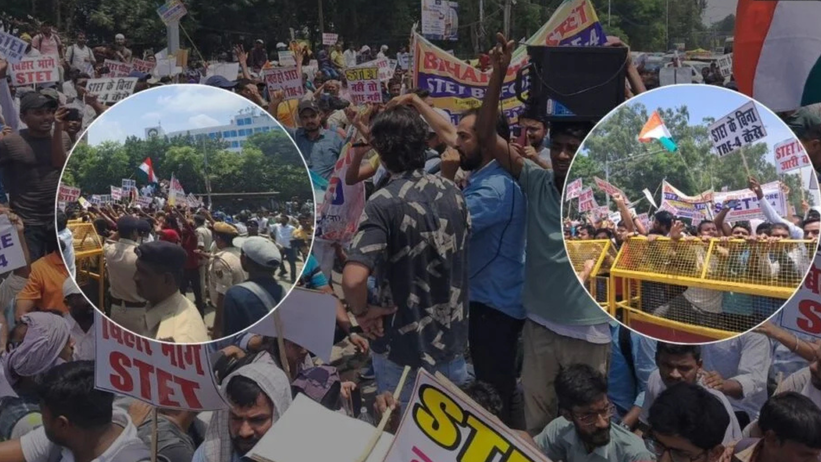 पटना में शिक्षक भर्ती को लेकर हज़ारों अभ्यर्थियों का प्रदर्शन, पुलिस का लाठीचार्ज कई घायल