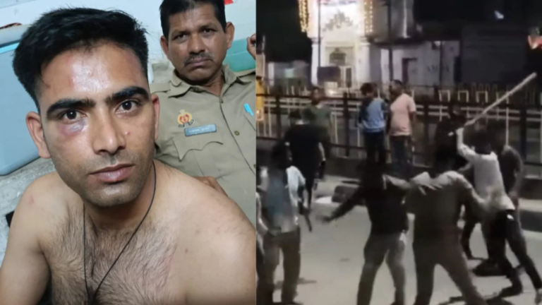 आगरा शराब जांच पर युवकों का हमला, पुलिस वर्दी फाड़ी, वीडियो वायरल