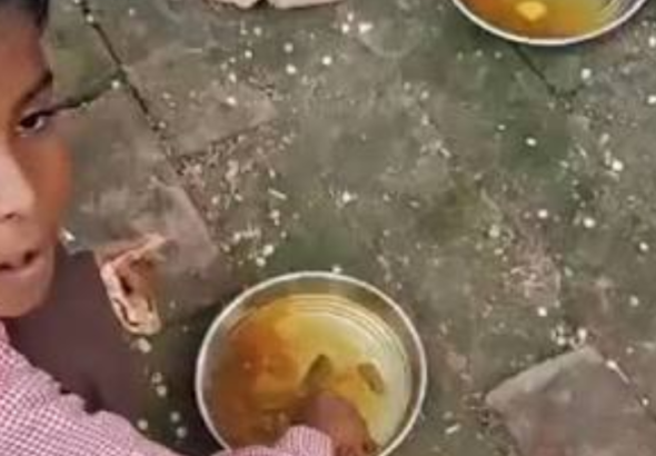 UP Mid-Day Meal Viral Video