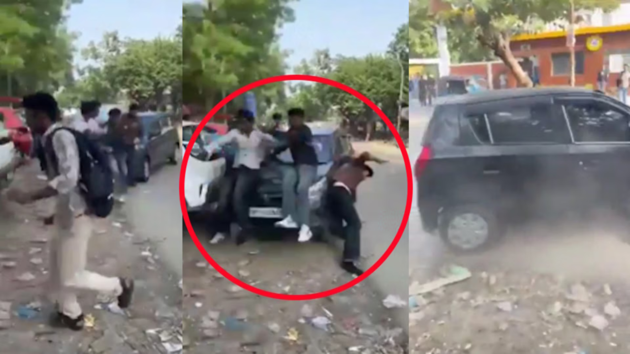 ग्रेटर नोएडा में पांच छात्रों को टक्कर